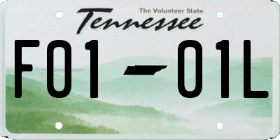 TN license plate F0101L
