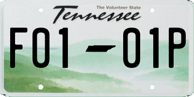 TN license plate F0101P