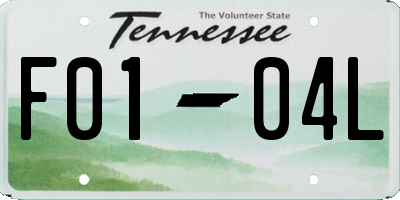 TN license plate F0104L