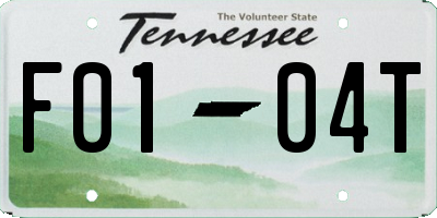 TN license plate F0104T