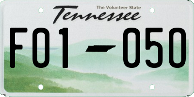 TN license plate F0105O