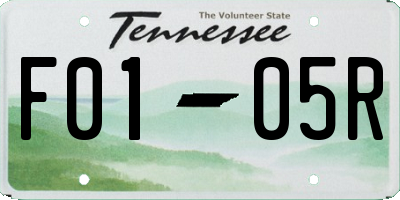 TN license plate F0105R