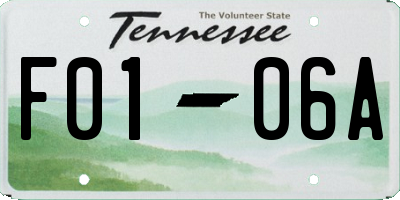 TN license plate F0106A