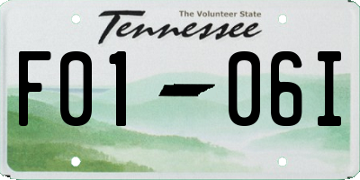 TN license plate F0106I