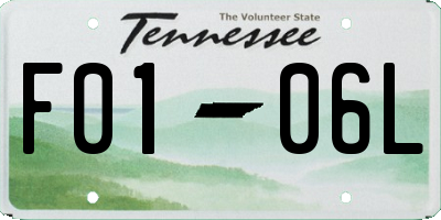 TN license plate F0106L