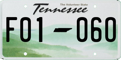 TN license plate F0106O