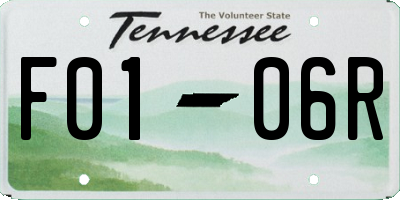 TN license plate F0106R