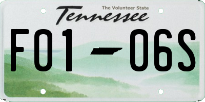 TN license plate F0106S