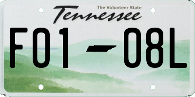 TN license plate F0108L