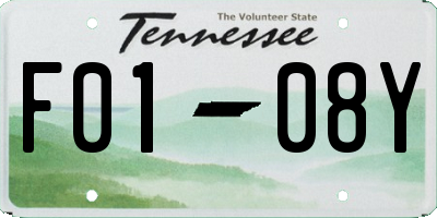 TN license plate F0108Y