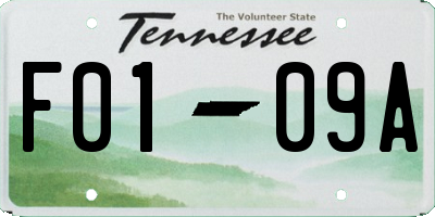 TN license plate F0109A
