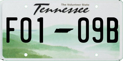 TN license plate F0109B