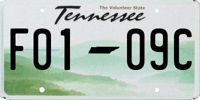 TN license plate F0109C
