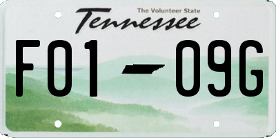 TN license plate F0109G
