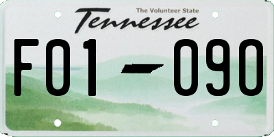 TN license plate F0109O