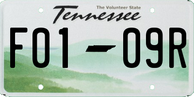 TN license plate F0109R