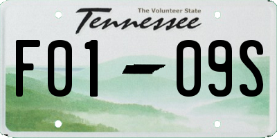 TN license plate F0109S