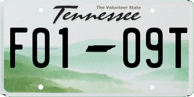 TN license plate F0109T