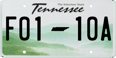TN license plate F0110A