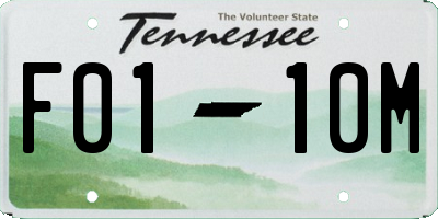TN license plate F0110M