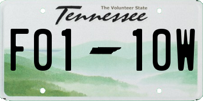 TN license plate F0110W