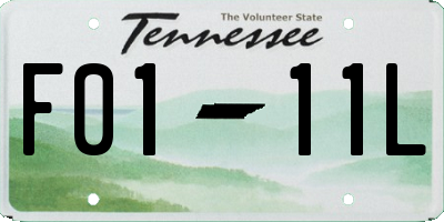 TN license plate F0111L