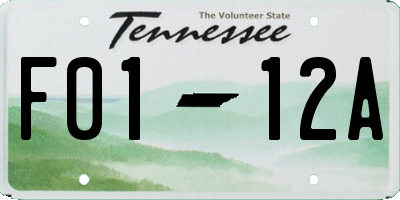 TN license plate F0112A