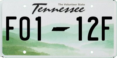 TN license plate F0112F