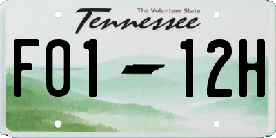 TN license plate F0112H