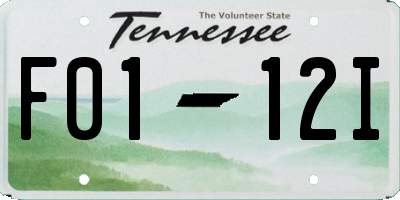 TN license plate F0112I