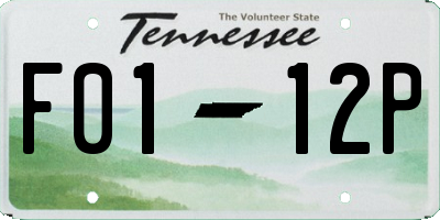 TN license plate F0112P
