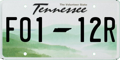 TN license plate F0112R