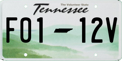 TN license plate F0112V