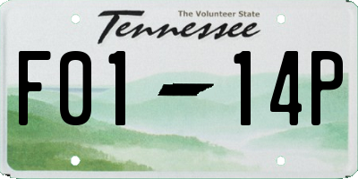 TN license plate F0114P
