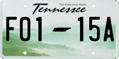 TN license plate F0115A