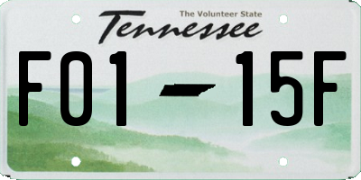 TN license plate F0115F