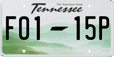 TN license plate F0115P
