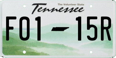 TN license plate F0115R