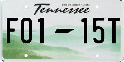 TN license plate F0115T