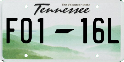 TN license plate F0116L