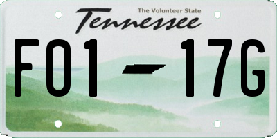 TN license plate F0117G