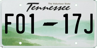 TN license plate F0117J