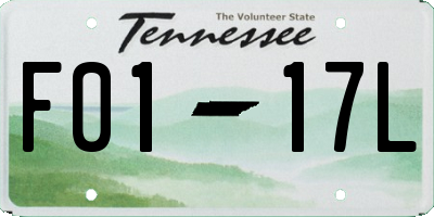 TN license plate F0117L
