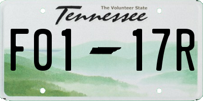 TN license plate F0117R