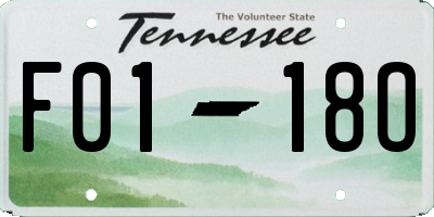 TN license plate F0118O
