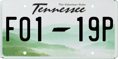 TN license plate F0119P