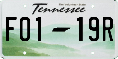 TN license plate F0119R