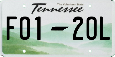 TN license plate F0120L