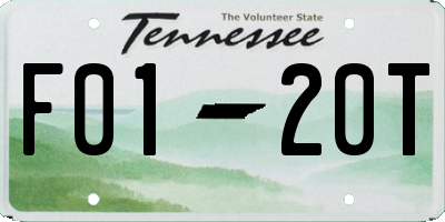 TN license plate F0120T