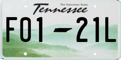 TN license plate F0121L
